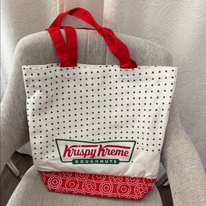 Krispy Kreme Red and White Tote Bag